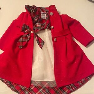 Blueberi boulevard Christmas dress and coat